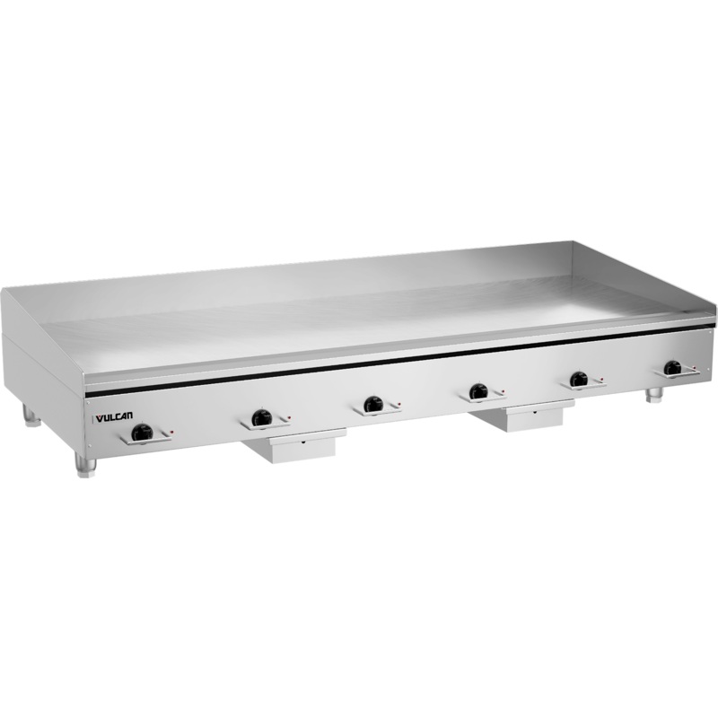 Vulcan HEG72E Countertop Heavy Duty Electric Griddle with Snap-Action Thermostatic Controls 72" - 208v/60/3