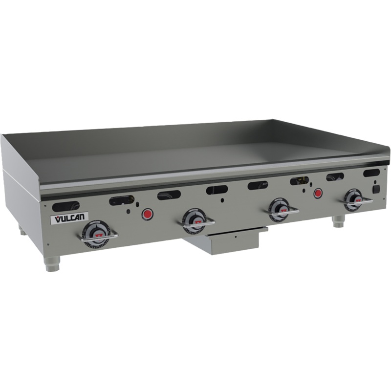 Vulcan MSA48-30 Countertop Natural Gas Griddle w/ 4 Snap Action Thermostatic Controls and Extra Deep Plate 48" - 108,000 BTU