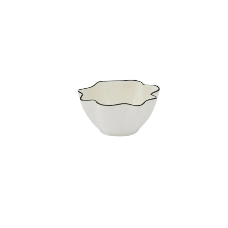 WinslowCeramic Bowl Ivory & Black 10 x 5cm