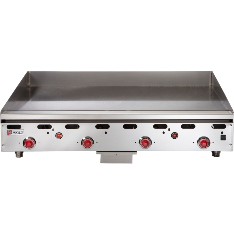 Wolf ASA48 - Countertop Heavy Duty Gas Griddle w/ 4 Snap-Action Thermostatic Controls 48" NG - 108,000 BTU