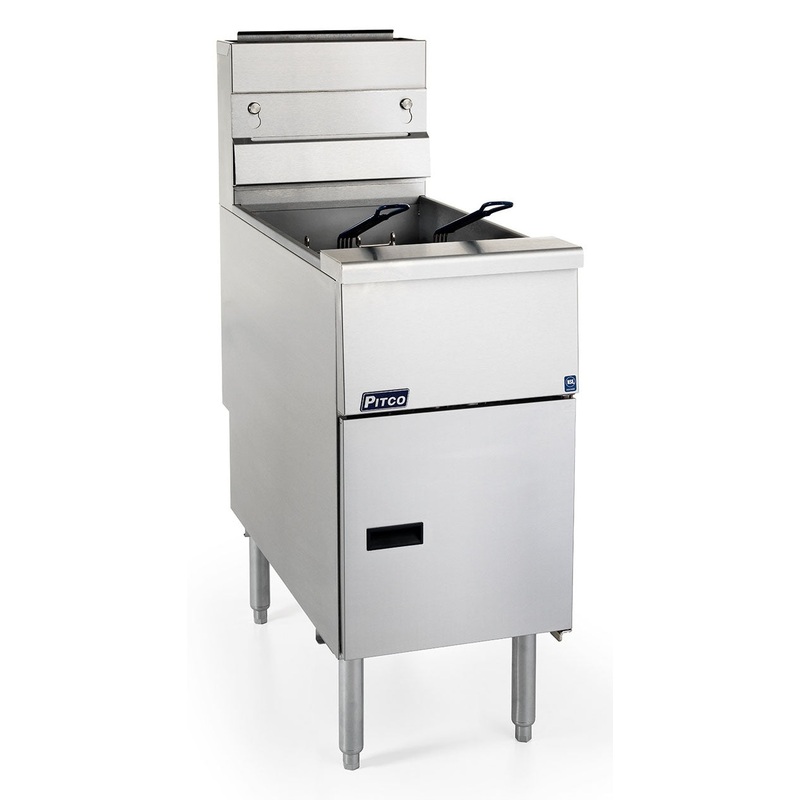 Pitco SG14-S Solstice Natural Gas Floor Fryer w/ Millivolt Controls 40 - 50 lbs./cap - 110,000 BTU