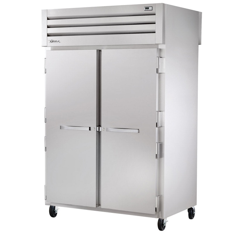True STA2RPT-2S-2G-HC Spec Series 2-Section 2 Solid Door Front / 2 Glass Door Rear Pass-Thru Refrigerator 52" - 56 cu. ft. - 115v