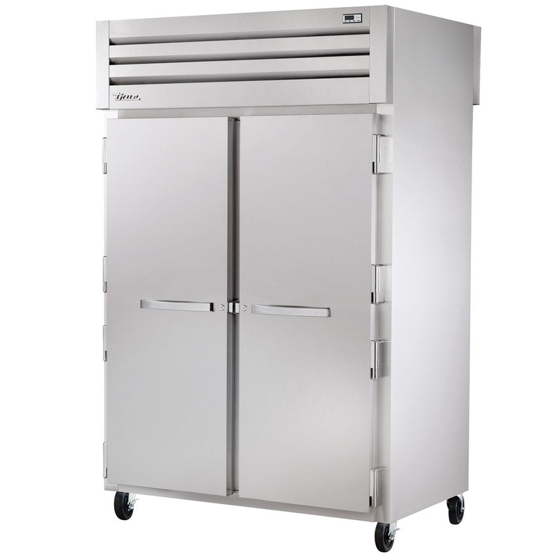 True STG2RPT-2S-2G-HC Spec Series 2-Section Solid Door Front / Glass Door Rear Pass-Thru Refrigerator 52" - 115v