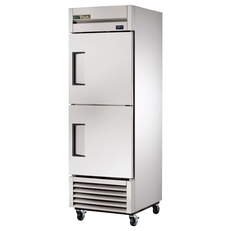 True T-23-2-HC 1-Section Right Hinged 2 Solid Half Door Reach-In Refrigerator 27" - 115v