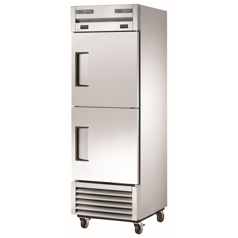 True T-23DT-HC 2-Section 2 Solid Swing Half Door Dual Temp Reach-In Refrigerator / Freezer 27" - 115v