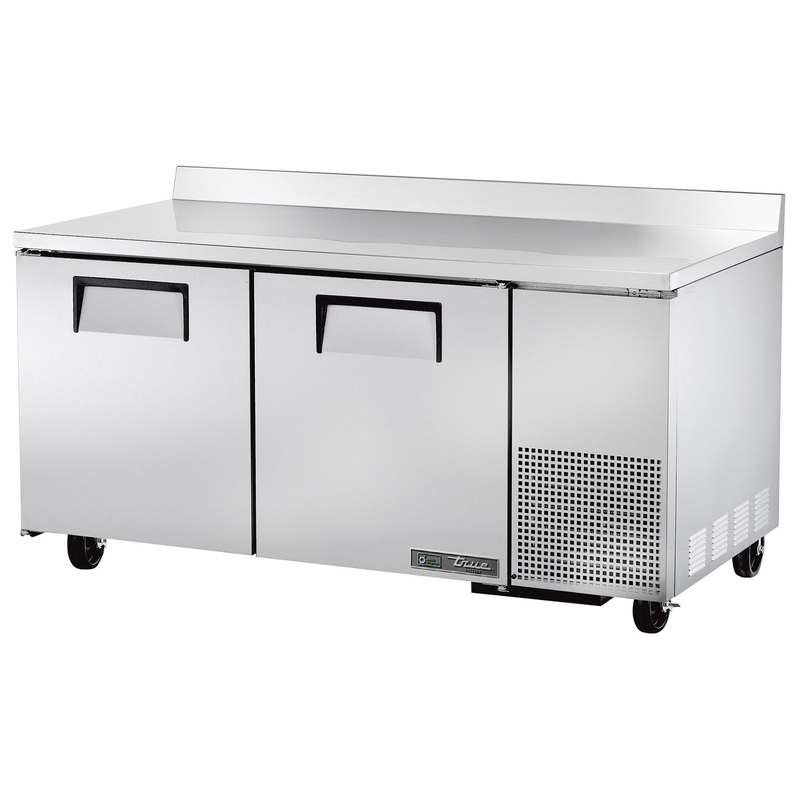 True TWT-67F-HC 2-Section 2 Solid Door Extra Deep Worktop Freezer 67" - 115v