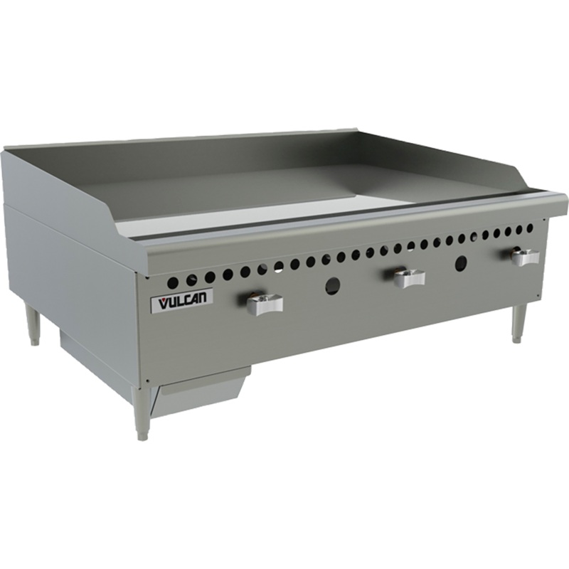 Vulcan VCRG36-M - Countertop Gas Griddle w/ 3 Manual Controls 36" NG - 75,000 BTU