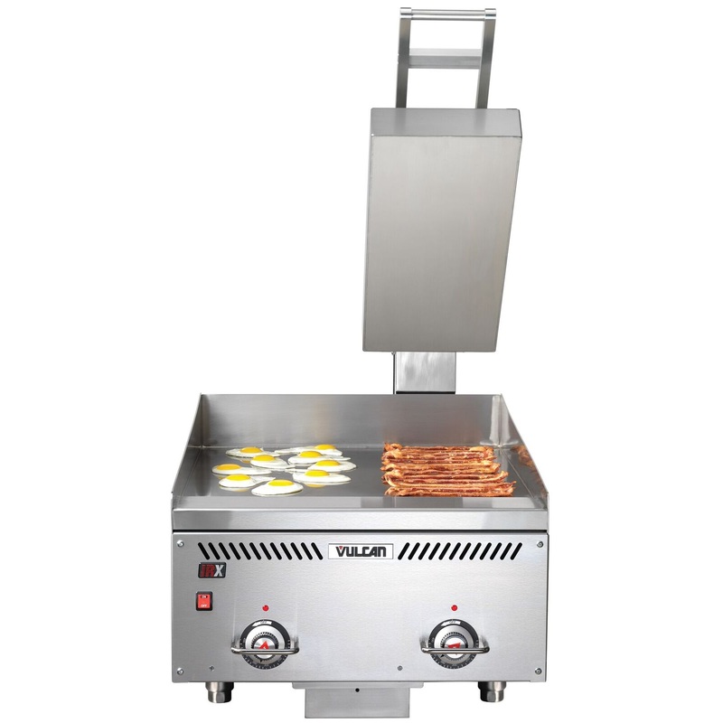 Vulcan VMCS-101 - Electric Manual Lift Flat Rapid Recovery Griddle Clamshell Hood - 208v