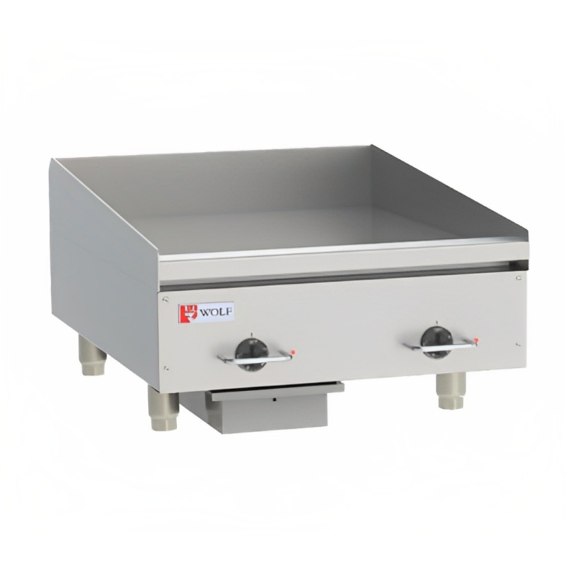 Wolf WEG24E - Heavy Duty Electric Griddle with Snap-Action Thermostatic Controls 24" - 208-240v/50/60/1-3