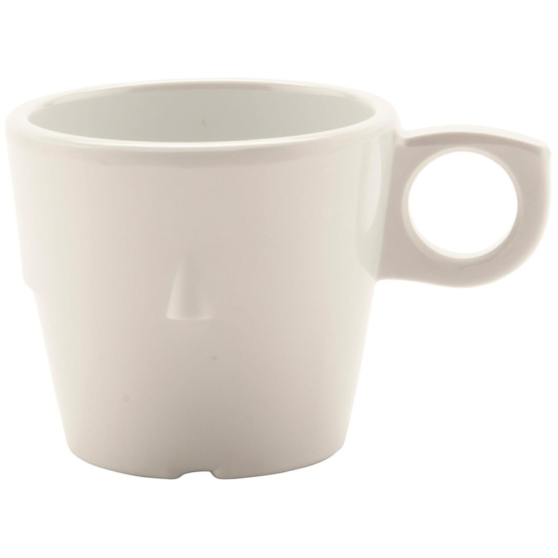 Clearance GET DC-101-W Supermel I/Bake & Brew Conic Stacking Coffee Mug 7-1/2 oz. - 4 dz/cs