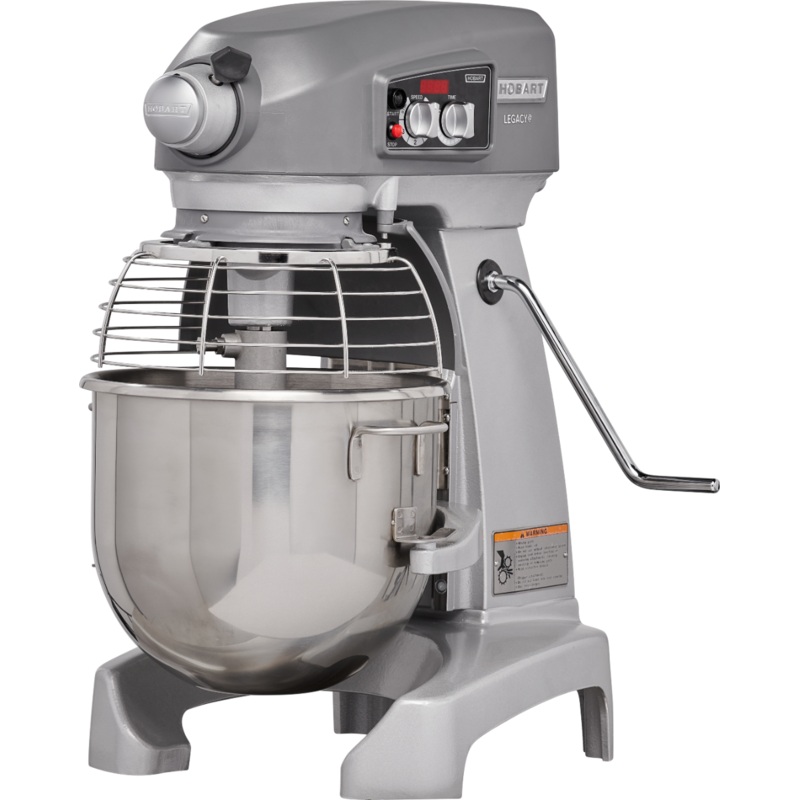 Hobart HL200-51STD Legacy Planetary Floor Mixer with Accessories Incl. Dough Arm & Ingredient Chute 20 Qt. - 3 Fixed Speeds - 400v/50/3, 1/2 HP