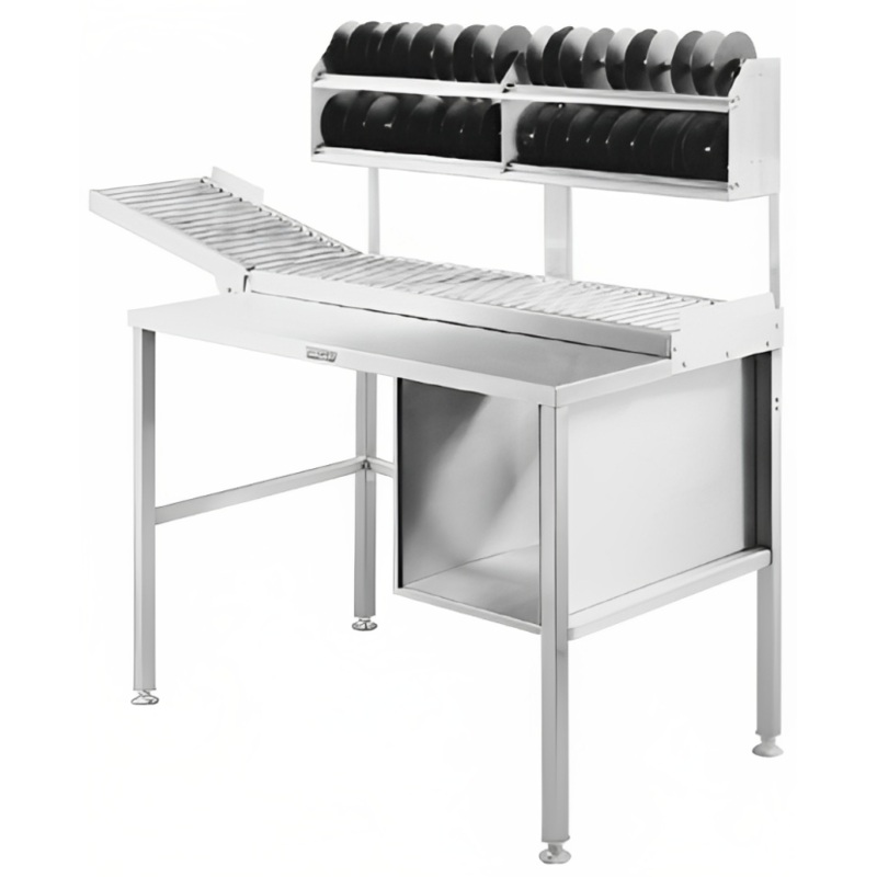 Hobart HRT5-3 Wrap Station Roller/Discharge Table 36" w/ Adjustable Conveyor 48"