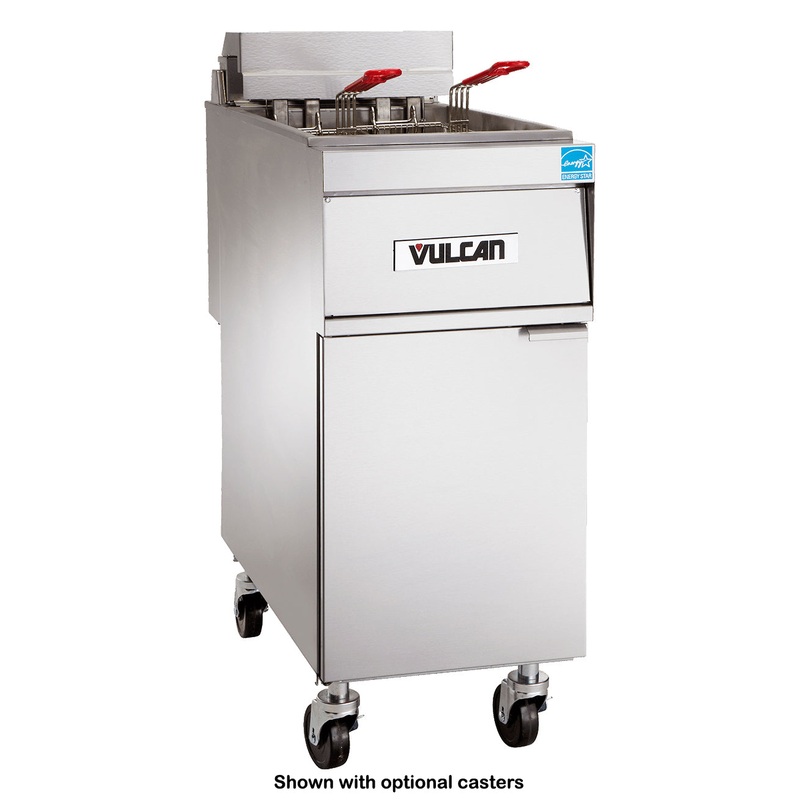 Vulcan 1ER50A Electric Floor Fryer with Analog Controls - Holds 50 lbs. - 208v/3-ph, 17kW