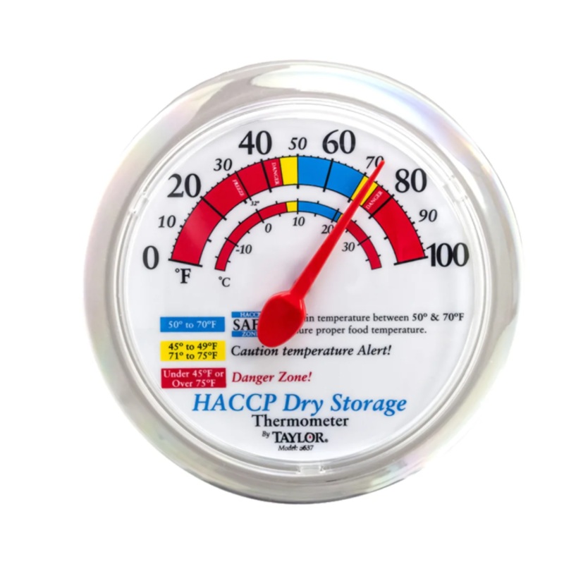 Taylor 5637 6" Prep/Dry Storage Thermometer, 0 to 100F - 6ea/Case