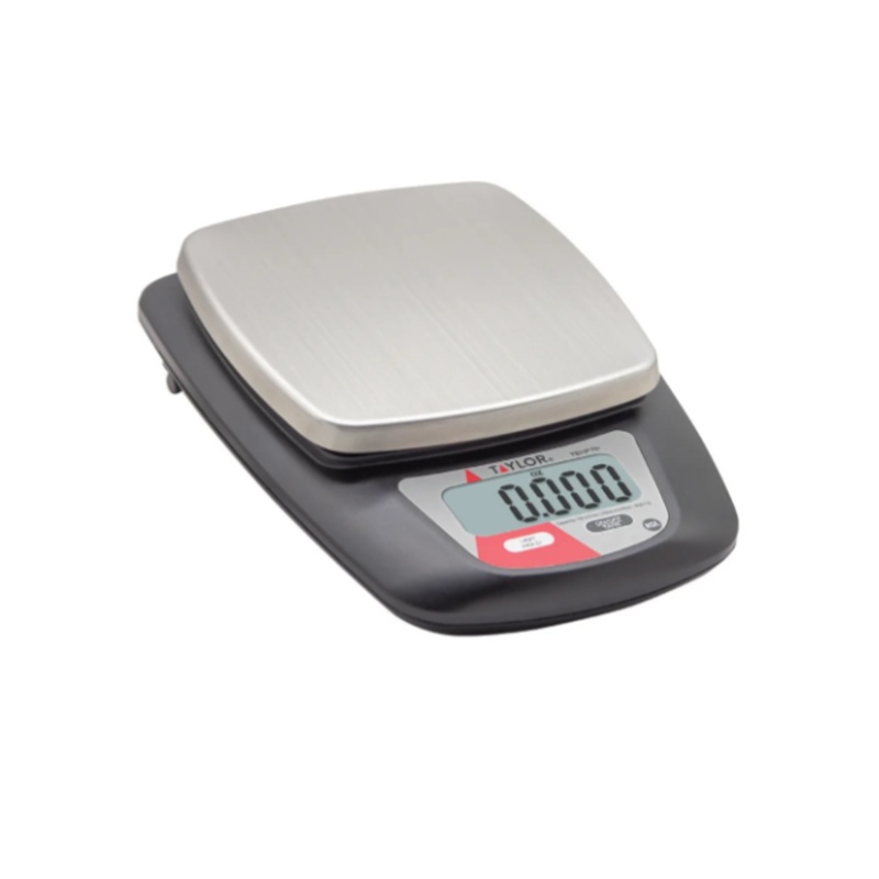 Taylor TE11FTP 11 lb Digital Portion Control Scale - 5 1/4" x 5 1/4", Stainless Steel - 4ea/Case
