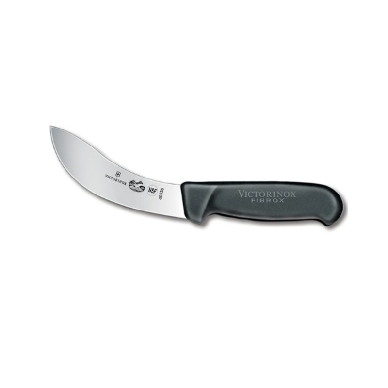 Victorinox - Swiss Army 5.7803.12 Curved Skinning Knife w/ 5" Blade, Black Fibrox Pro Handle