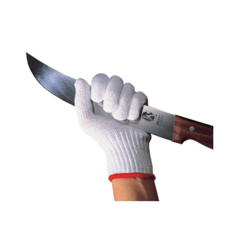 Victorinox - Swiss Army 7.9047.S Small Cut Resistant Glove - Blended Material, White w/ Red Wrist Band