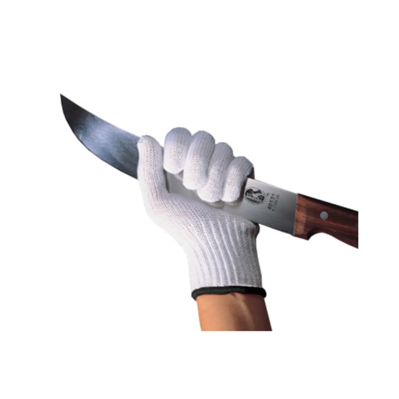 Victorinox - Swiss Army 7.9047.XL Extra Large Cut Resistant Glove - Blended Material, White w/ Black Wrist Band