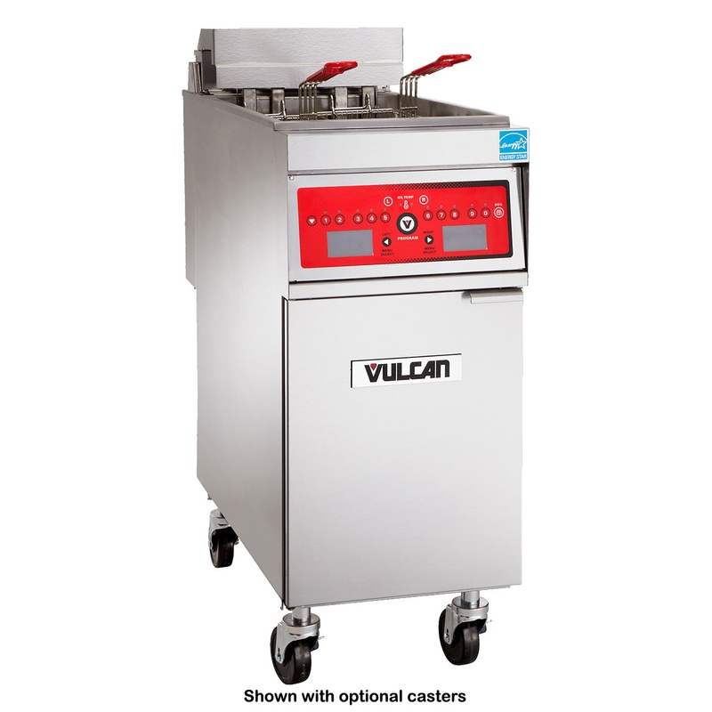 Vulcan 1ER50C Electric Floor Fryer with Computer Controls - Holds 50 lbs. - 208v/3-ph, 17kW