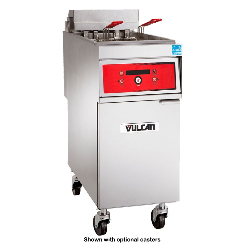 Vulcan 1ER50D Floor Electric Fryer with Digital Controls 50 lb. - 208v/3-ph, 17kW