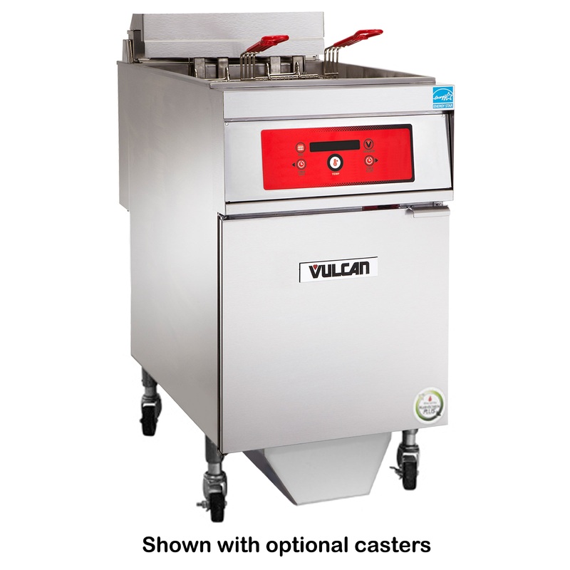 Vulcan 1ER85DF Electric Floor Fryer with Digital Controls and KleenScreen Filtration - Holds 85 lbs. - 208v/3-ph, 24kW
