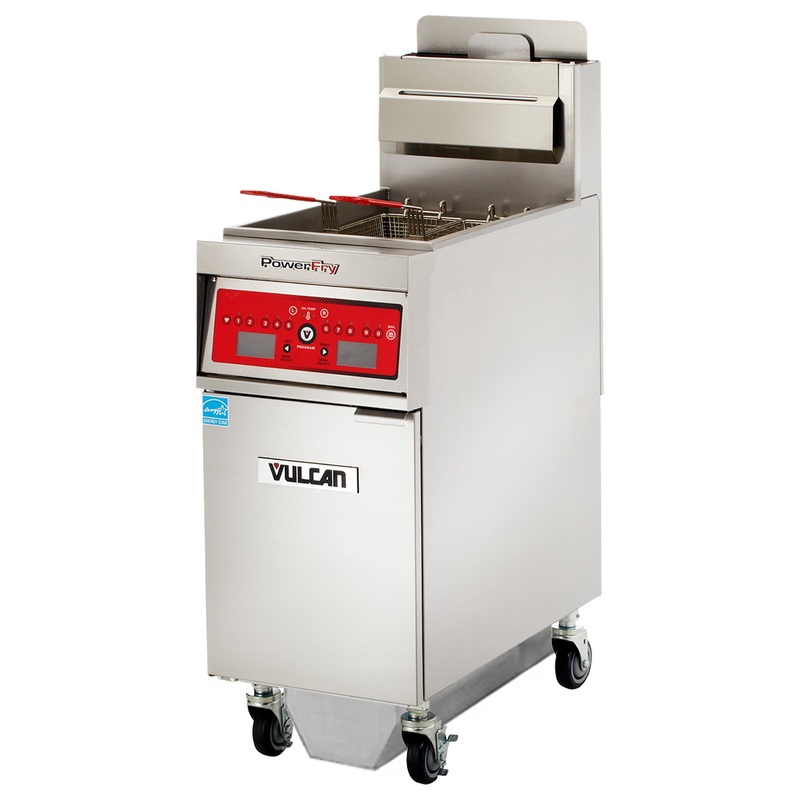 Vulcan 1VK45CF One Unit Natural Gas Fryer with Computer Controls and KleenScreen - Holds 45 to 50 lbs. - 70,000 BTU