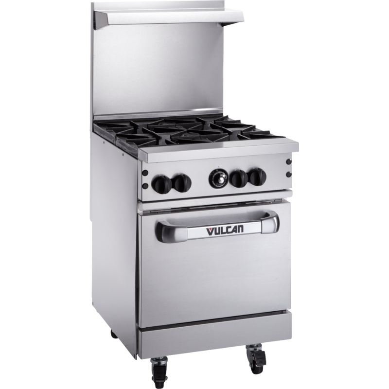 Vulcan 24S-4B Endurance Gas Range w/ 4 Burners & Standard Oven 24" - 143,000 BTU
