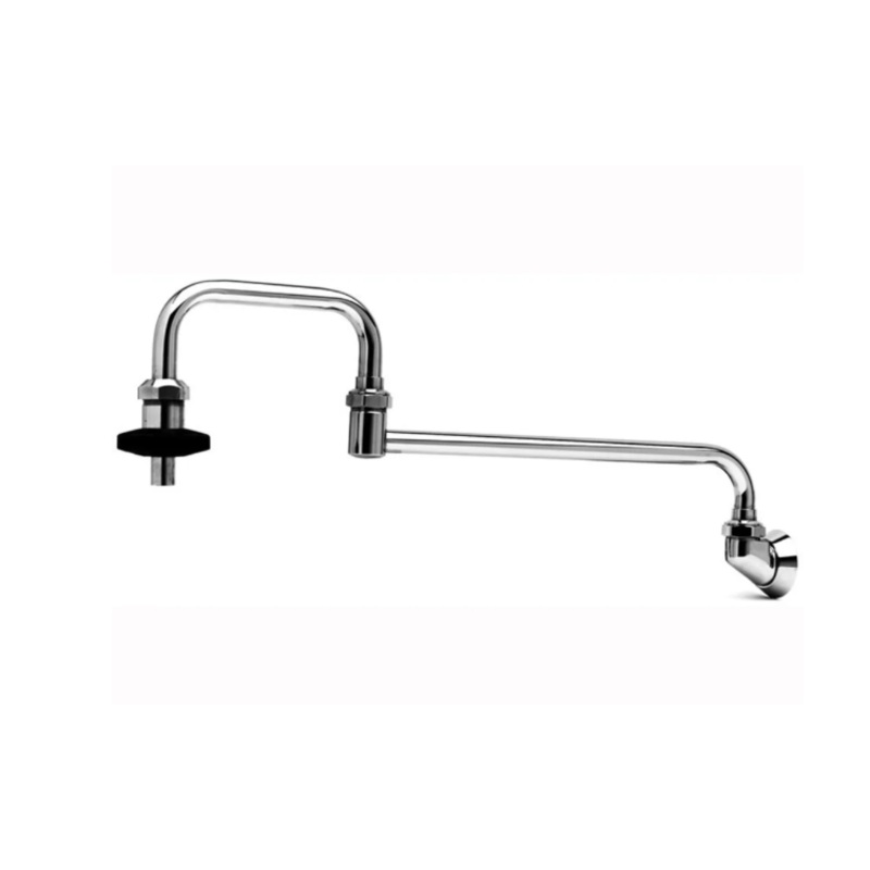 T&S Brass B-0580 Splash Mount Pot Filler Faucet w/ 18" Double Jointed Swing Nozz