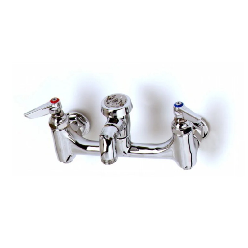 T&S Brass B-0674-BSTP Service Sink Faucet w/ Built In Stops & Vacuum Breaker, Polished