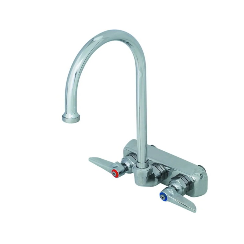 T&S Brass B-1146 Faucet, Gooseneck Nozzle, Slash Mounted