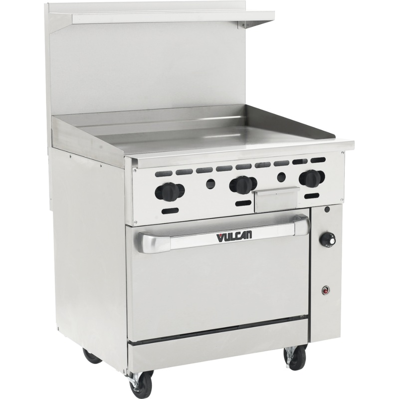 Vulcan 36C-36GT Endurance Natural Gas Range w/ Thermostatic Griddle & Convection Oven 36" - 95,000 BTU