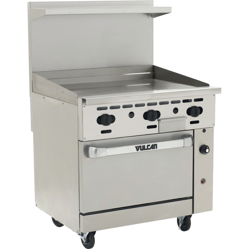 Vulcan 36S-36GT Endurance Natural Gas Range w/ Thermostatic Griddle and Standard Oven 36" - 95,000 BTU