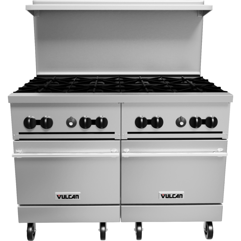 Vulcan 48SS-8B Endurance Natural Gas Range 8 Burners & 2 Standard Ovens 48" - 286,000 BTU