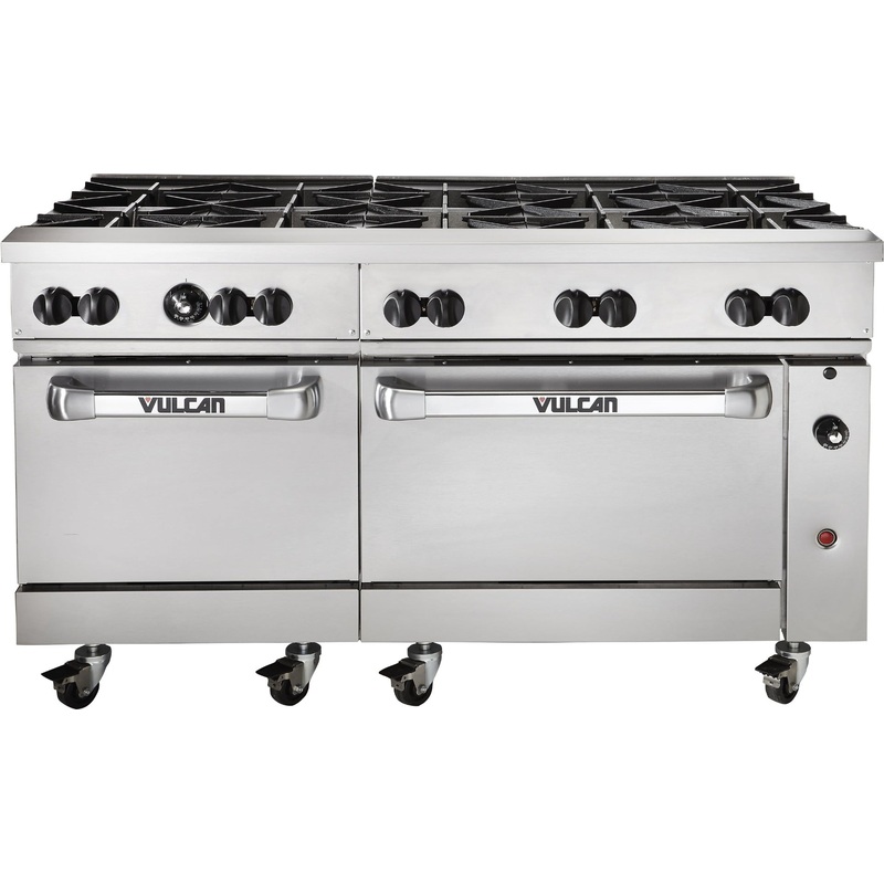 Vulcan 60SC-10B Endurance Natural Gas Range 10 Burners w/ Standard & Convection Oven 60" - 358,000 BTU