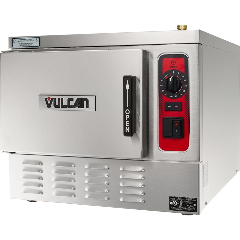Vulcan C24EA3-PS PowerSteam Countertop Electric Convection Steamer with Professional Controls - 3 Pan Capacity - 208v, 8.5 kW