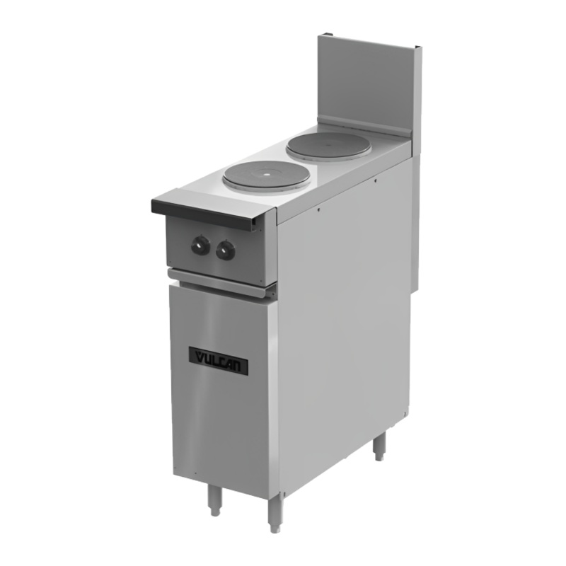 Vulcan EV12-2FP-480 Endurance Electric Range Two French Plates w/ Enclosed Base 12" - 480V