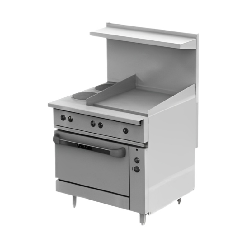 Vulcan EV36-S-2FP24G480 Endurance Electric Range Two French Plates w/ Griddle & Standard Oven 36"- 480v