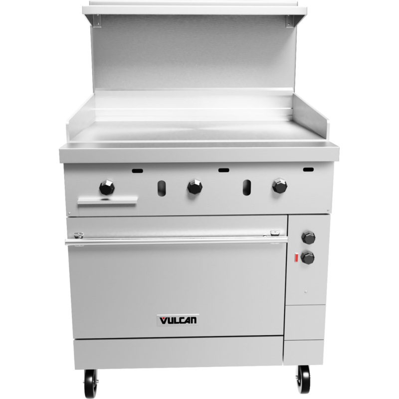 Vulcan EV36-S-36G480 Endurance 36" Range Elec w/ Griddle Top & Standard Oven - 48V 15.2kW