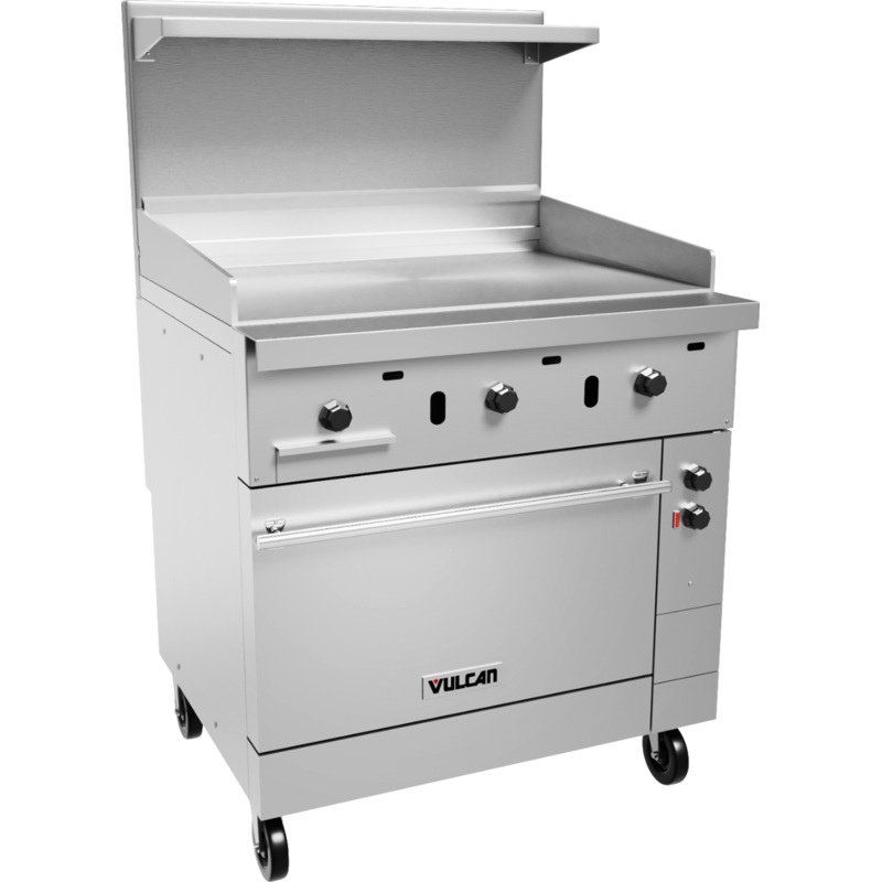 Vulcan EV36-S-3HT-208 Endurance Three Hot Top 36" Range Elec w/ Oven Base-208V, 20 kW