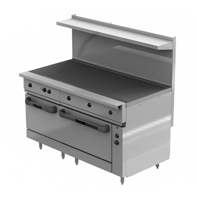 Vulcan EV60-SS-5HT-208 Endurance Electric Range Five Hot Tops 60" w/ One Oversized Oven & One Standard Oven 60" - 240V