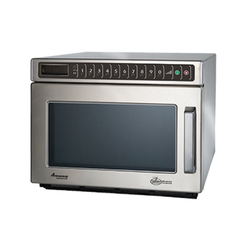 Amana HDC1815 Heavy-Duty Stainless Steel Commercial C-Max Microwave with Push Button Controls - 208-240V, 1800W