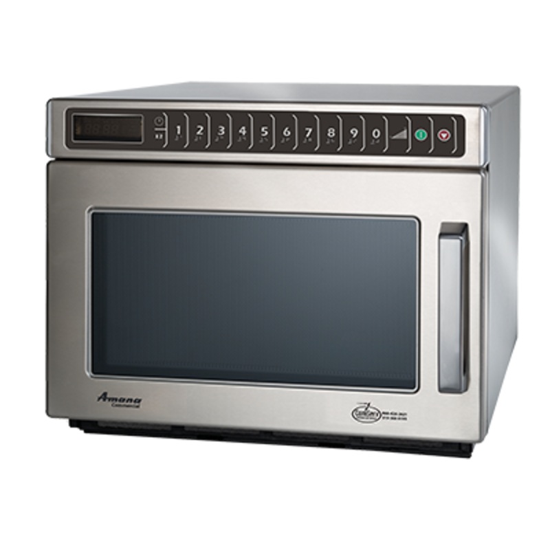 Amana HDC182 Heavy Duty Stainless Steel Commercial Microwave - 208-240V, 2100W