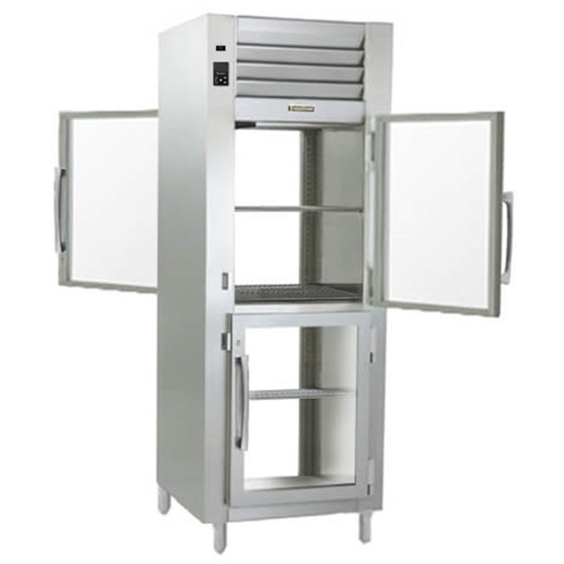 Traulsen AHF132WP-HHG Spec-Line 1-Section 2 Glass Half Door Reach-In Pass-Thru Heated Holding Cabinet 30" - 25.73 cu. ft.