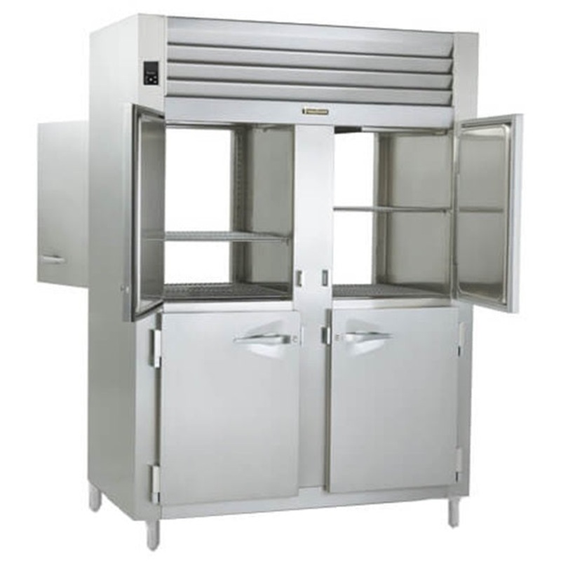 Traulsen AHF232WP-HHS Spec-Line 2-Section 4 Solid Half Door Reach-In Pass-Thru Heated Holding Cabinet 58" - 53.38 cu. ft.