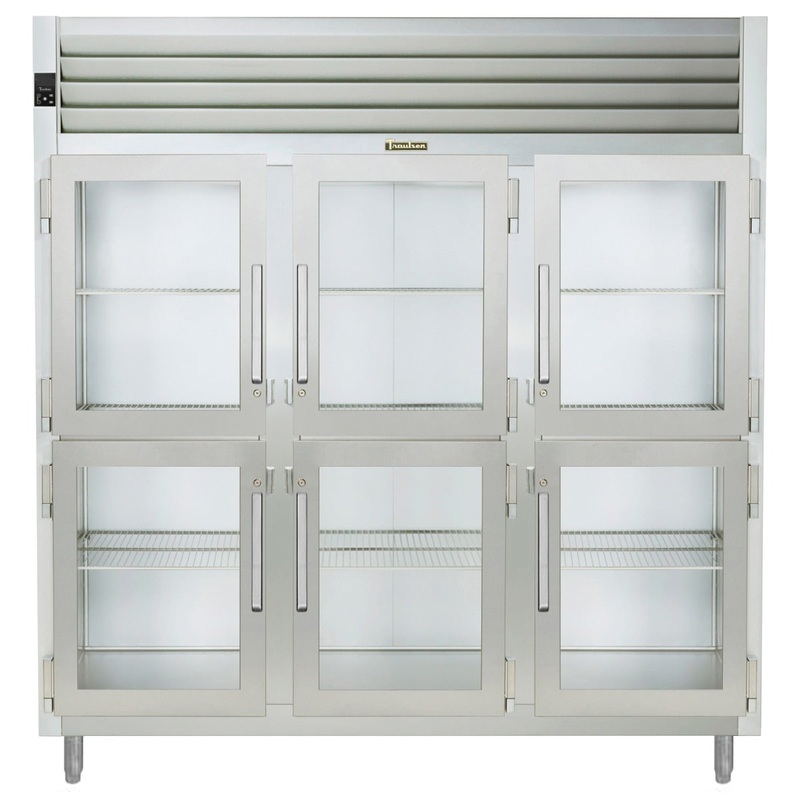 Traulsen AHF332W-HHG Spec-Line 3-Section 6 Glass Half Door Reach-In Heated Holding Cabinet 86" - 78.77 cu. ft.
