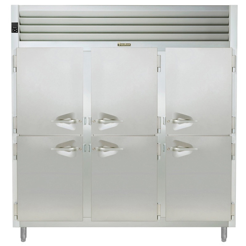 Traulsen AHF332W-HHS Spec-Line 3-Section 6 Solid Half Door Reach-In Heated Holding Cabinet 86" - 77.45 cu. ft.