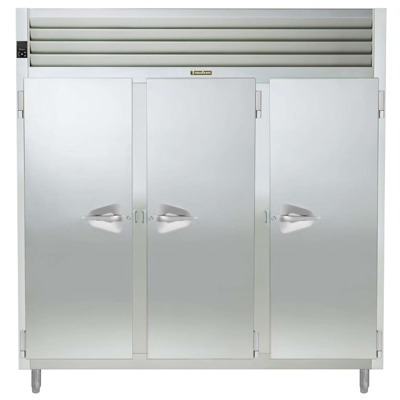 Traulsen AHF332WP-FHS Spec-Line 3-Section 3 Solid Door Reach-In Pass-Thru Heated Holding Cabinet 86" - 81.72 cu. ft.