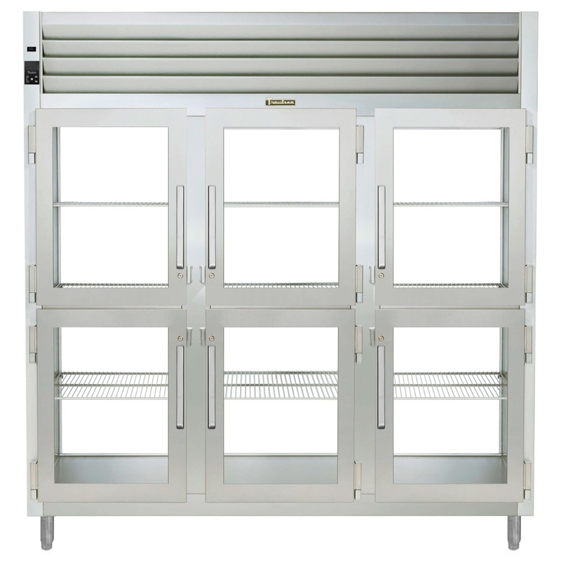 Traulsen AHF332WP-HHG Spec-Line 3-Section 6 Glass Half Door Reach-In Pass-Thru Heated Holding Cabinet 86" - 84.36 cu. ft.