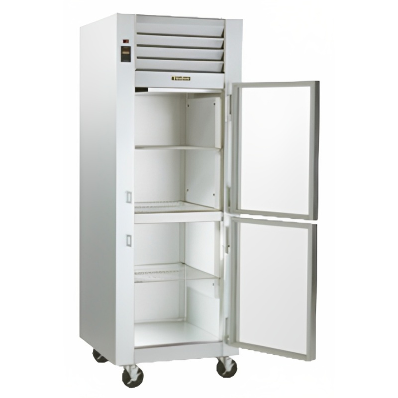 Traulsen G11000 1-Section Right Hinged 2 Glass Half Door Reach-In Refrigerator 30" - 24.2 Cu. Ft.