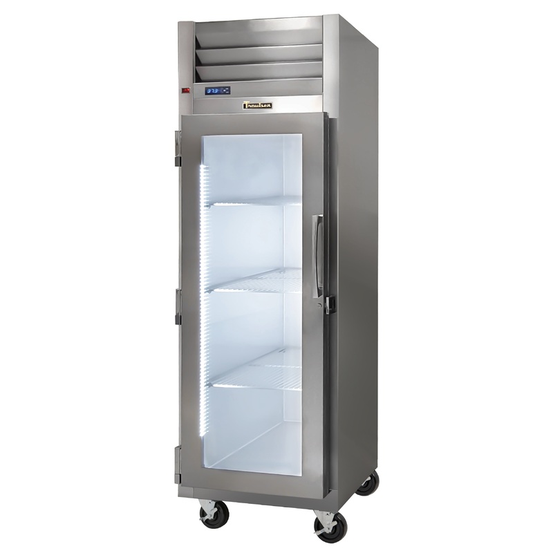 Traulsen G11011 1-Section Left Hinged 1 Glass Door Reach-In Refrigerator 30" - 24.2 Cu. Ft.